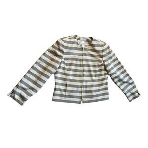 Liz Claiborne Collection Striped Zipper Blazer - Size 16***